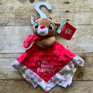Rudolph the Red-Nosed Reindeer Baby Security Blanket‎ Lovey My First Rudolph NEW